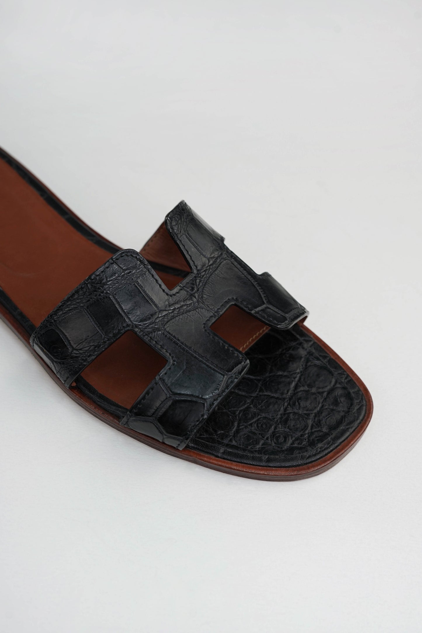 Sandals Black «H» Croco