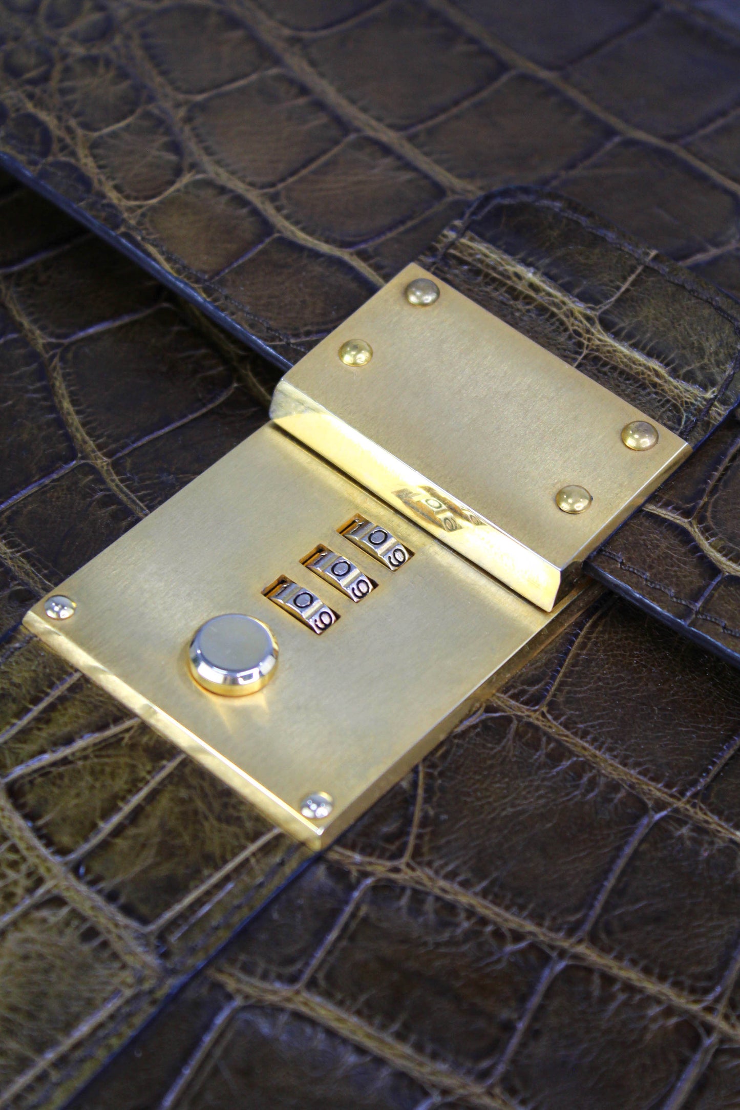 Briefcase Jack Yellowgreen Croco