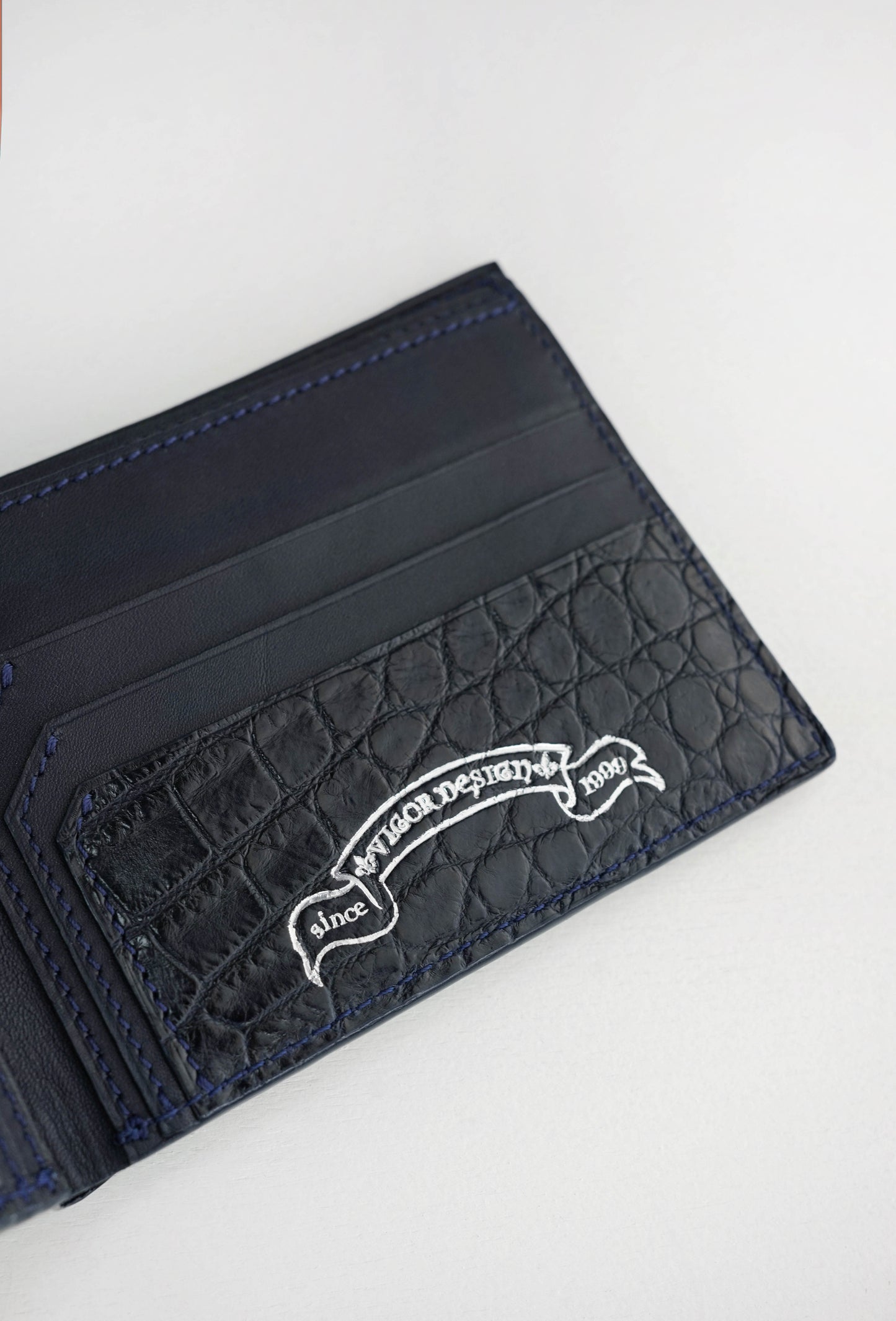 Wallet Dark Blue Croco