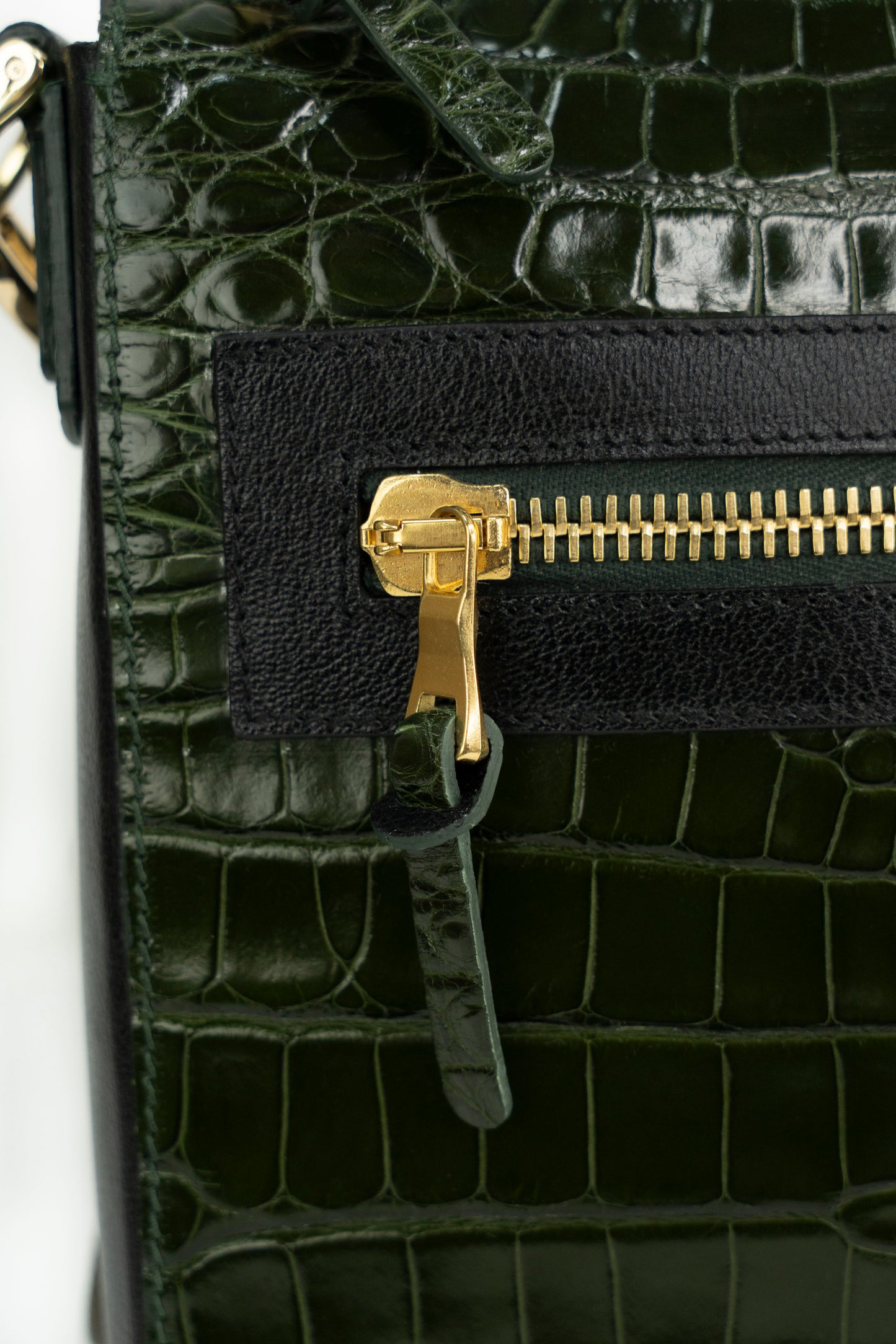 Crocodile Messenger Bag | Deep Forest