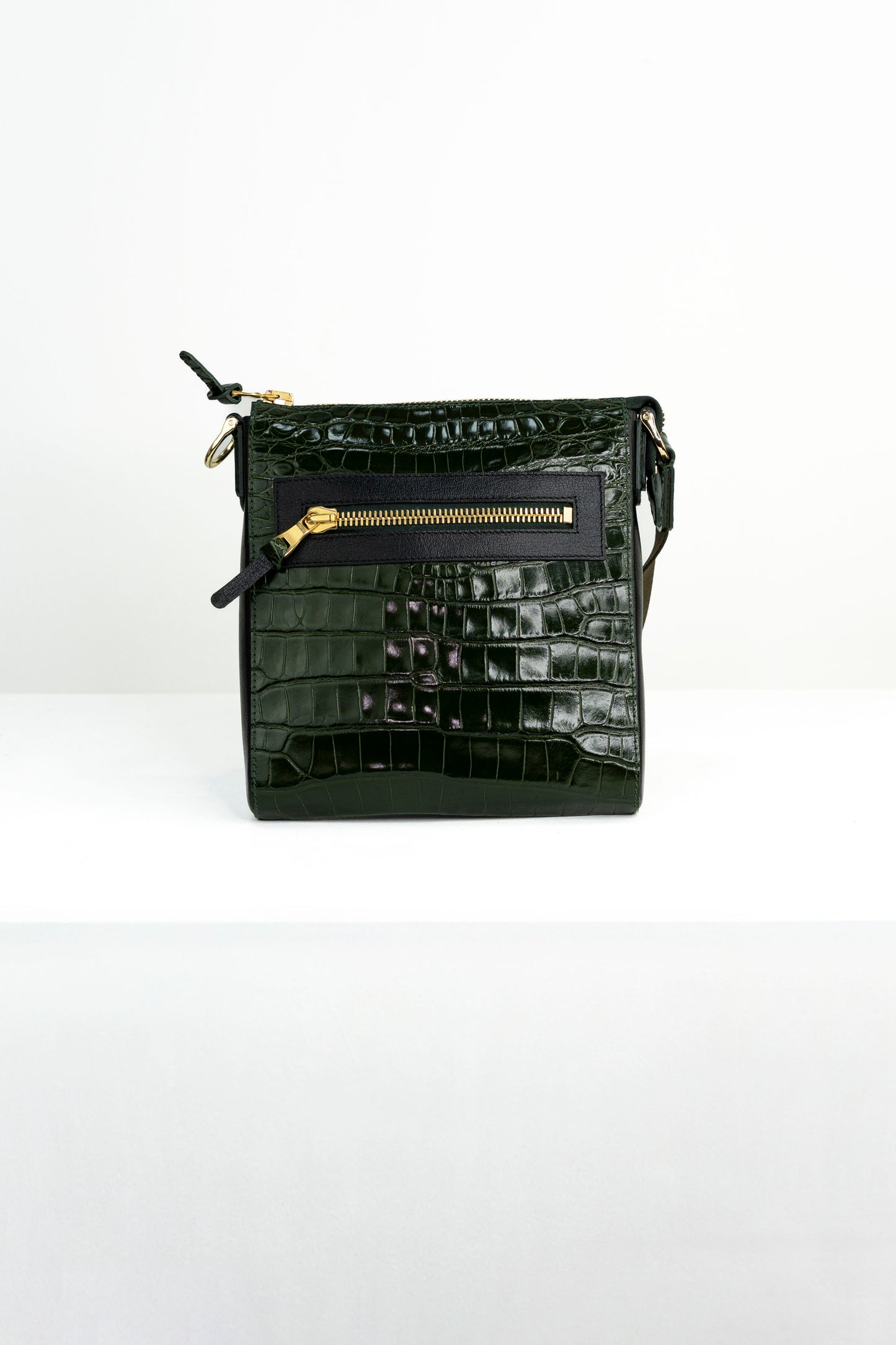 Crocodile Messenger Bag | Deep Forest